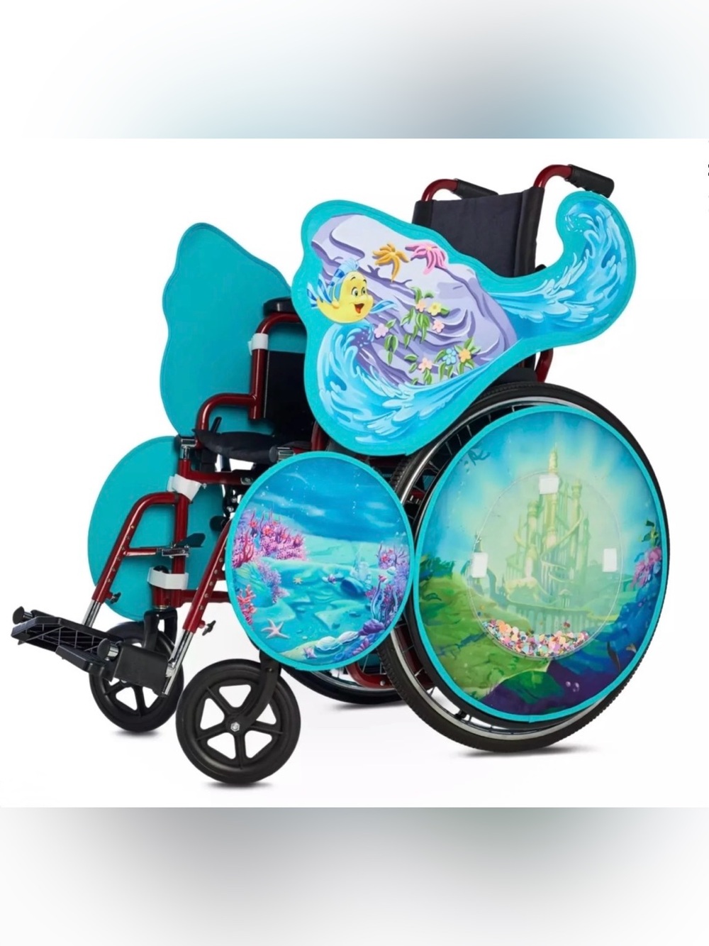 Disney Teal and Aqua Mermaid Wheelchair Costume Panels